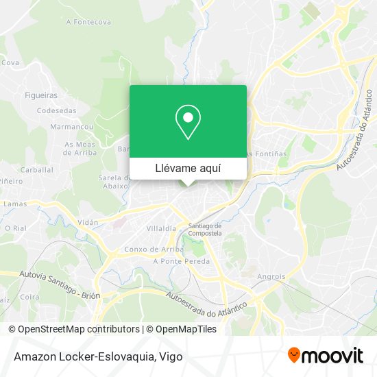 Mapa Amazon Locker-Eslovaquia