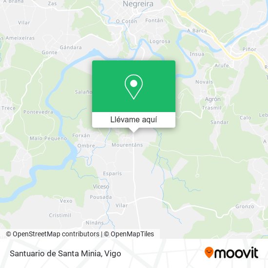 Mapa Santuario de Santa Minia
