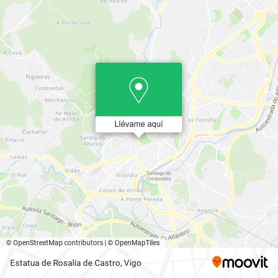 Mapa Estatua de Rosalía de Castro