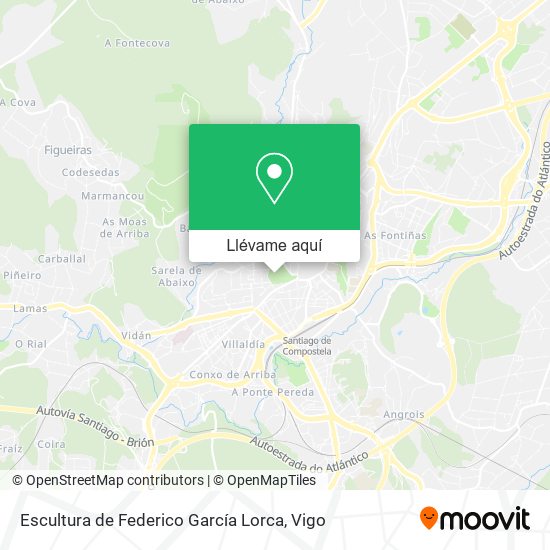Mapa Escultura de Federico García Lorca