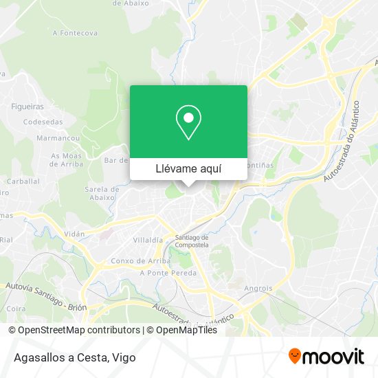 Mapa Agasallos a Cesta
