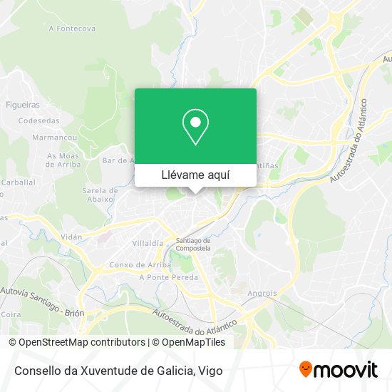 Mapa Consello da Xuventude de Galicia