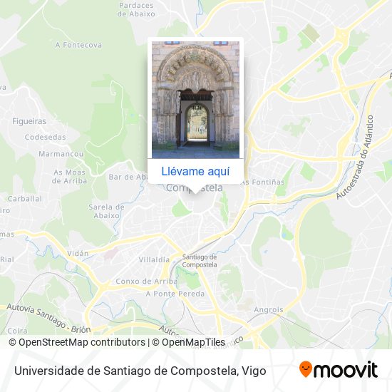 Mapa Universidade de Santiago de Compostela