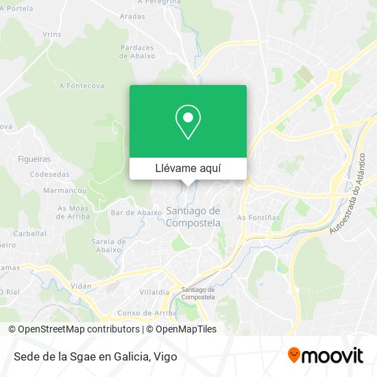 Mapa Sede de la Sgae en Galicia