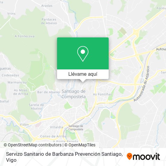 Mapa Servizo Sanitario de Barbanza Prevención Santiago