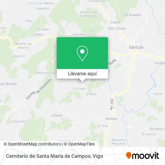 Mapa Cemiterio de Santa María de Campos