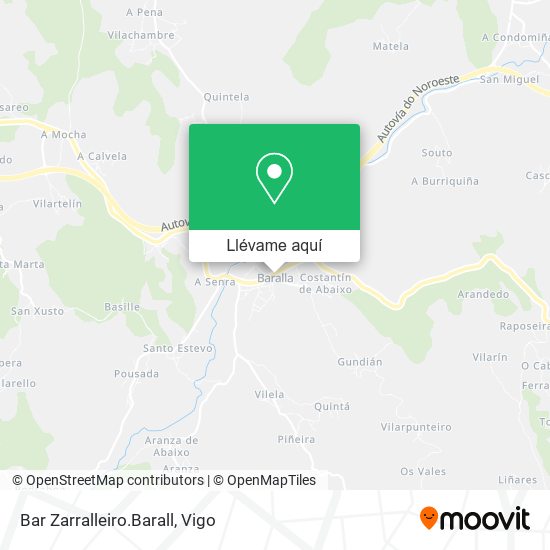 Mapa Bar Zarralleiro.Barall