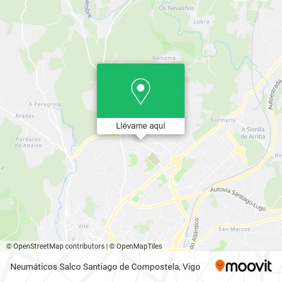 Mapa Neumáticos Salco Santiago de Compostela