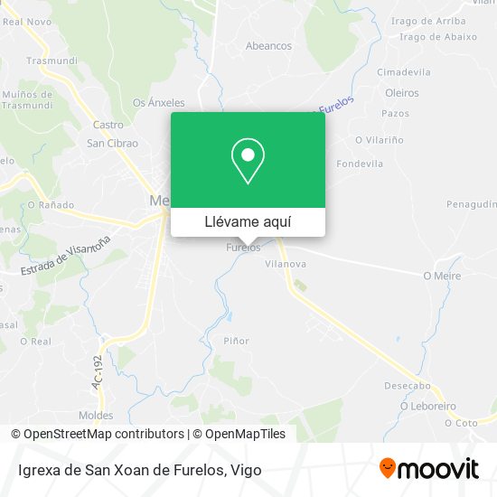 Mapa Igrexa de San Xoan de Furelos