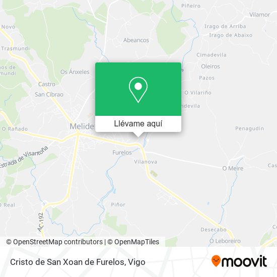 Mapa Cristo de San Xoan de Furelos