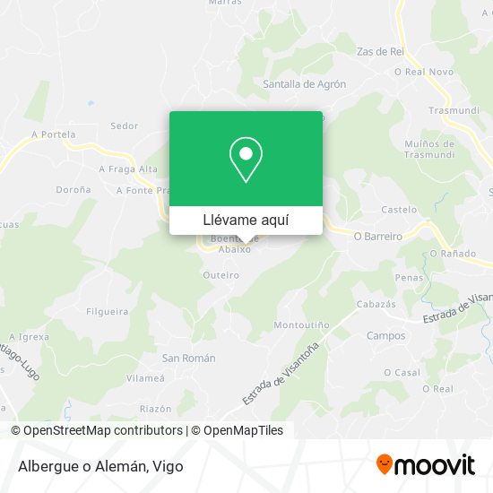 Mapa Albergue o Alemán