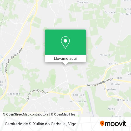 Mapa Cemiterio de S. Xulián do Carballal