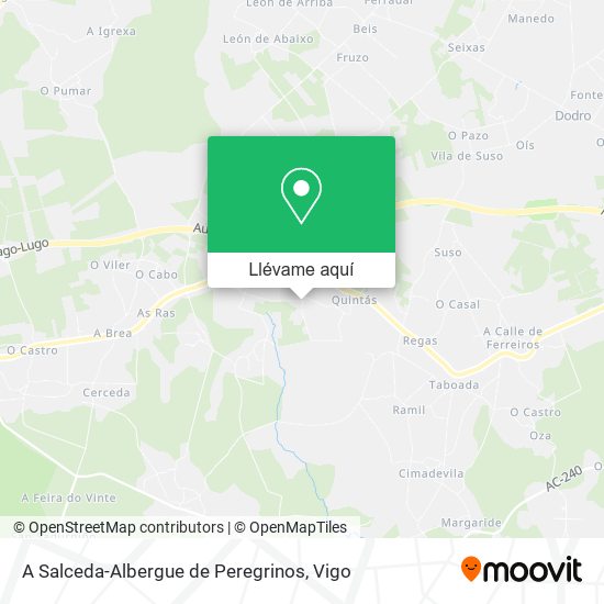 Mapa A Salceda-Albergue de Peregrinos