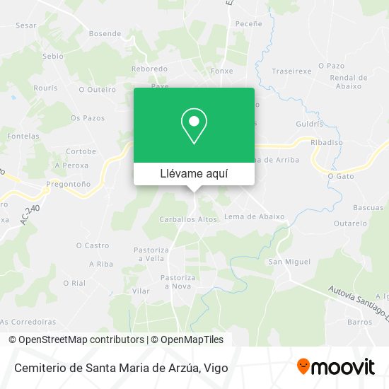Mapa Cemiterio de Santa Maria de Arzúa