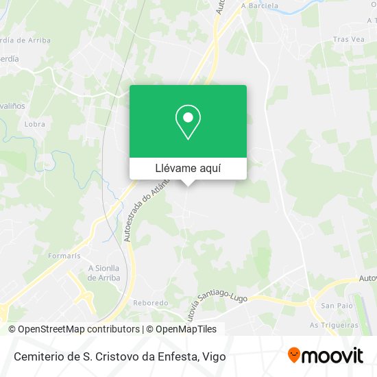 Mapa Cemiterio de S. Cristovo da Enfesta