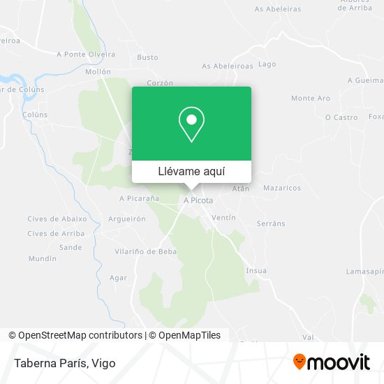 Mapa Taberna París