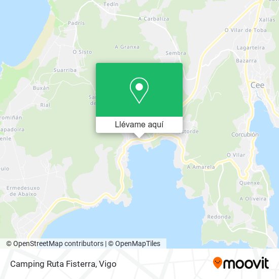 Mapa Camping Ruta Fisterra
