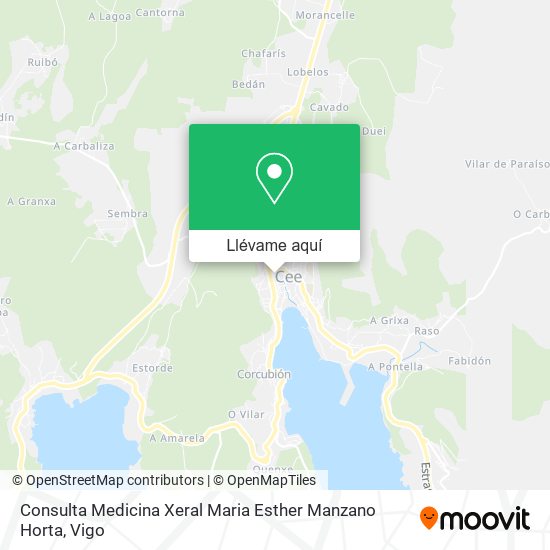 Mapa Consulta Medicina Xeral Maria Esther Manzano Horta