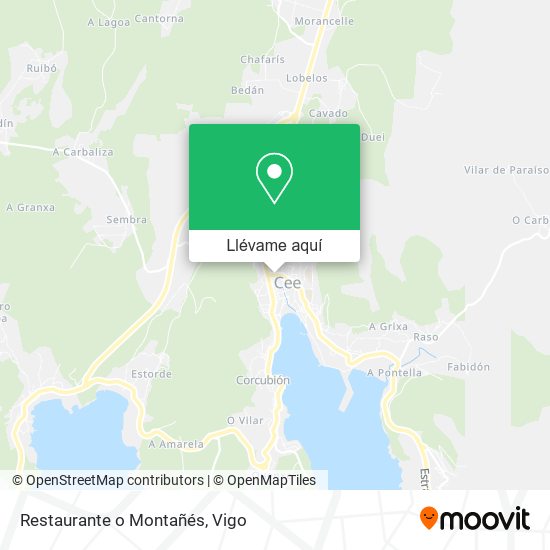Mapa Restaurante o Montañés