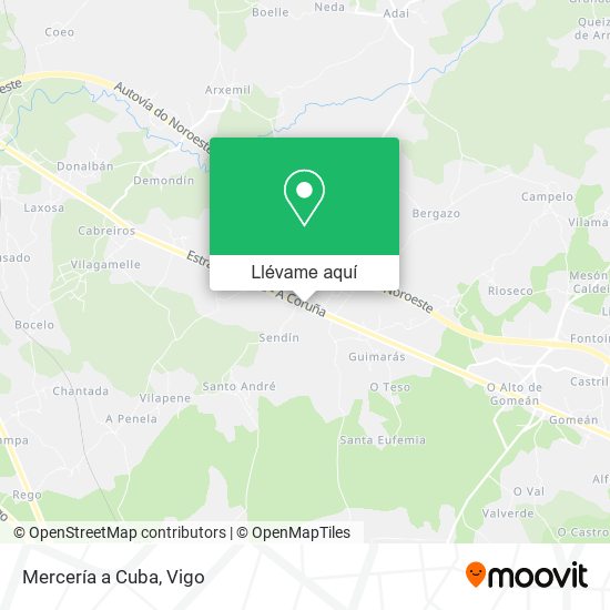 Mapa Mercería a Cuba