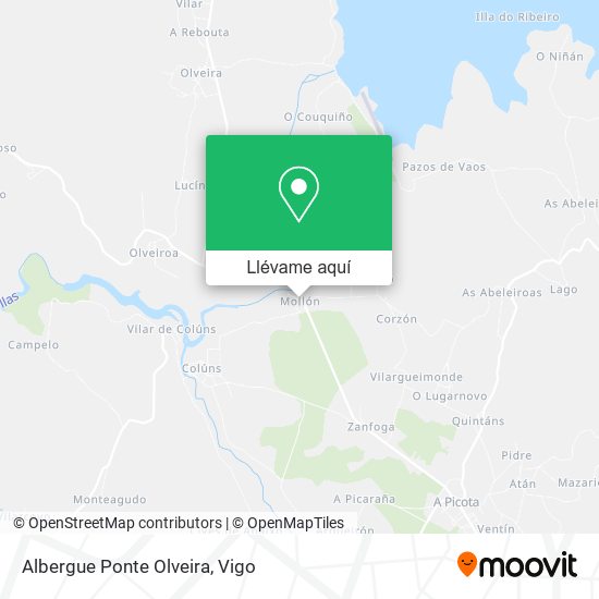 Mapa Albergue Ponte Olveira