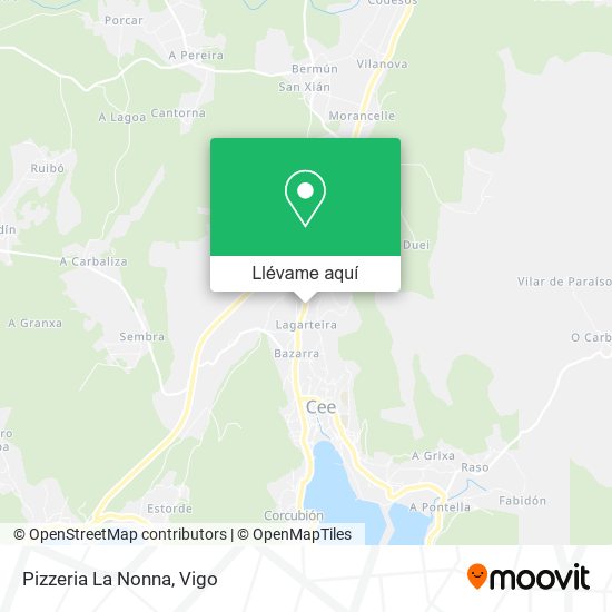 Mapa Pizzeria La Nonna