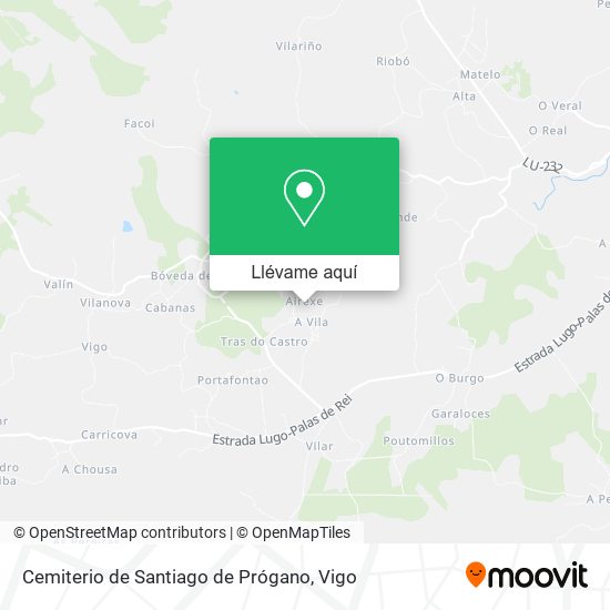 Mapa Cemiterio de Santiago de Prógano