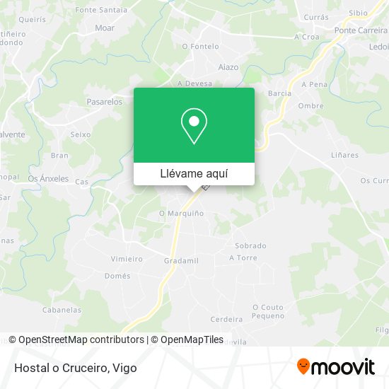 Mapa Hostal o Cruceiro