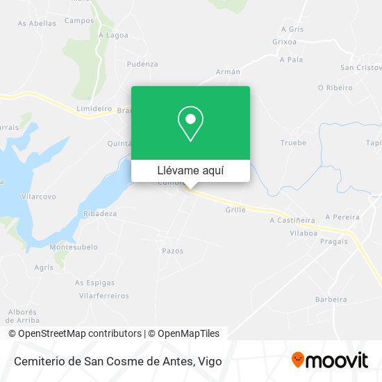 Mapa Cemiterio de San Cosme de Antes