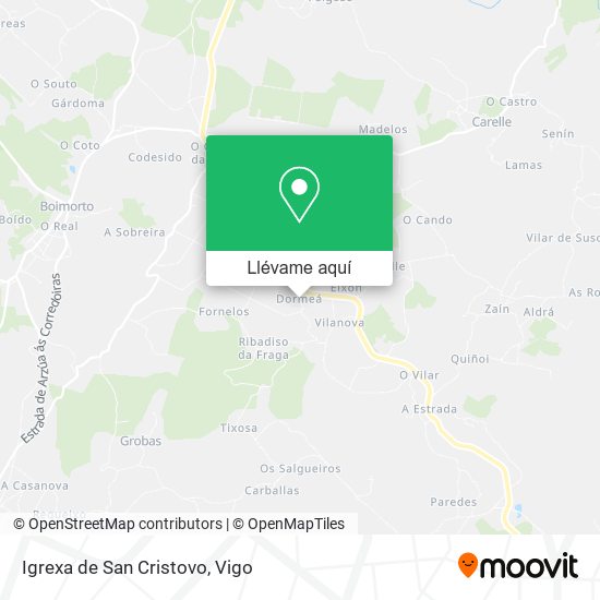 Mapa Igrexa de San Cristovo