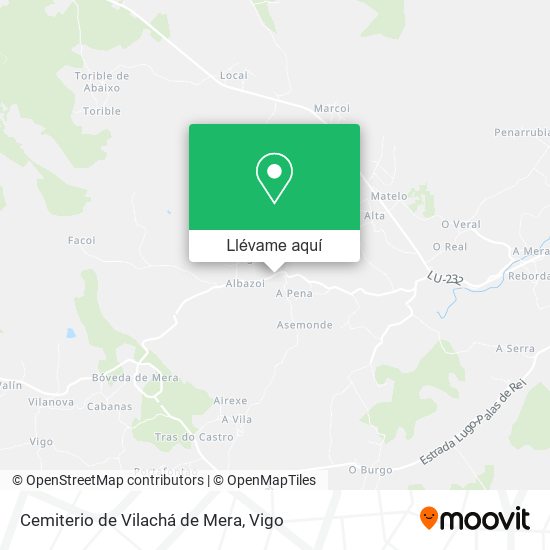 Mapa Cemiterio de Vilachá de Mera