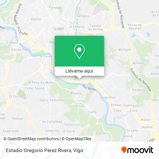 Mapa Estadio Gregorio Pérez Rivera