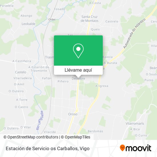 Mapa Estación de Servicio os Carballos