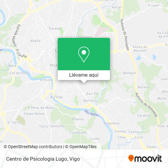 Mapa Centro de Psicología Lugo