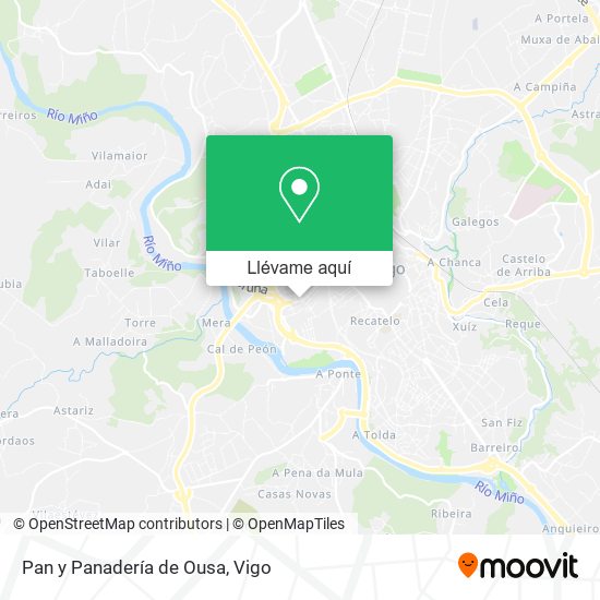 Mapa Pan y Panadería de Ousa