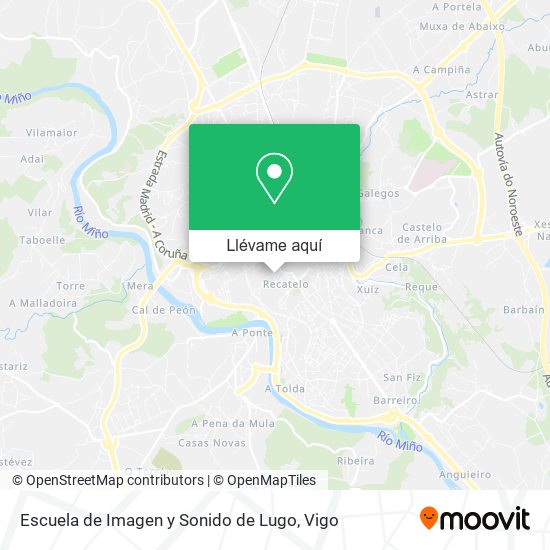 Mapa Escuela de Imagen y Sonido de Lugo