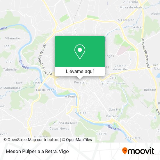 Mapa Meson Pulperia a Retra