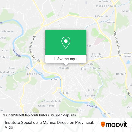 Mapa Instituto Social de la Marina. Dirección Provincial