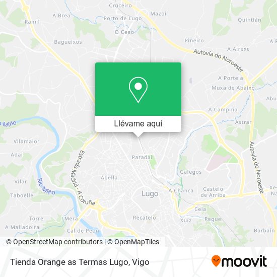 Mapa Tienda Orange as Termas Lugo