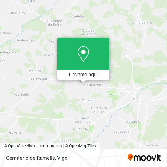 Mapa Cemiterio de Ramelle