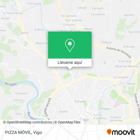 Mapa PIZZA MÓVIL