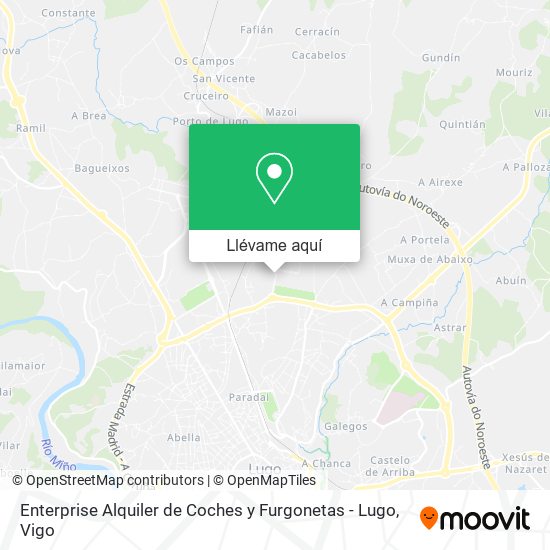 Mapa Enterprise Alquiler de Coches y Furgonetas - Lugo