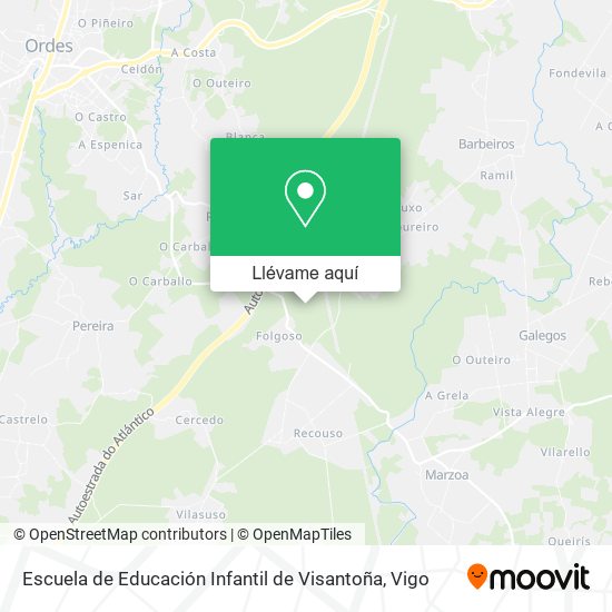 Mapa Escuela de Educación Infantil de Visantoña