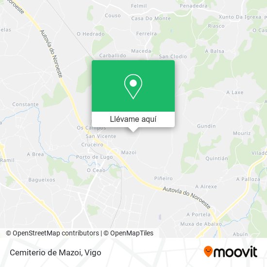 Mapa Cemiterio de Mazoi