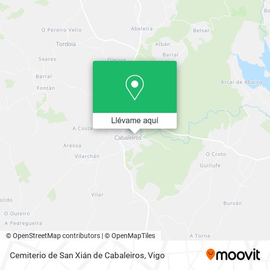 Mapa Cemiterio de San Xián de Cabaleiros