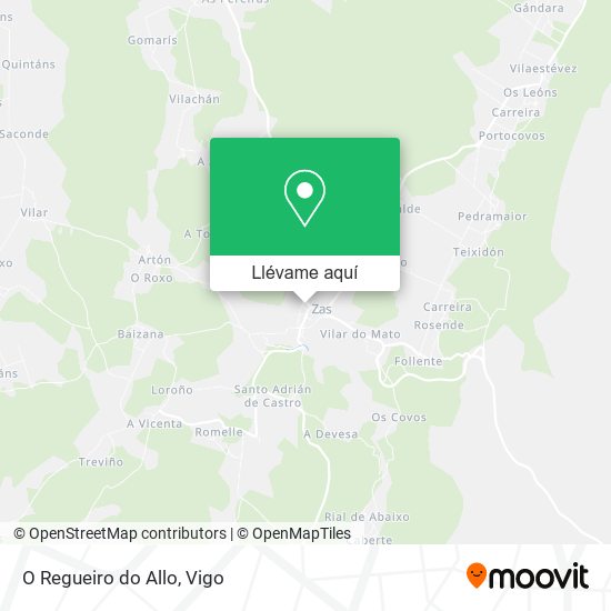 Mapa O Regueiro do Allo