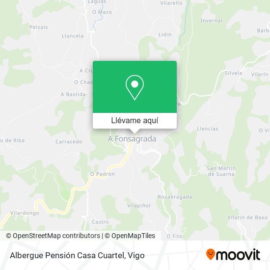 Mapa Albergue Pensión Casa Cuartel