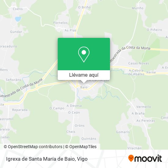 Mapa Igrexa de Santa María de Baio