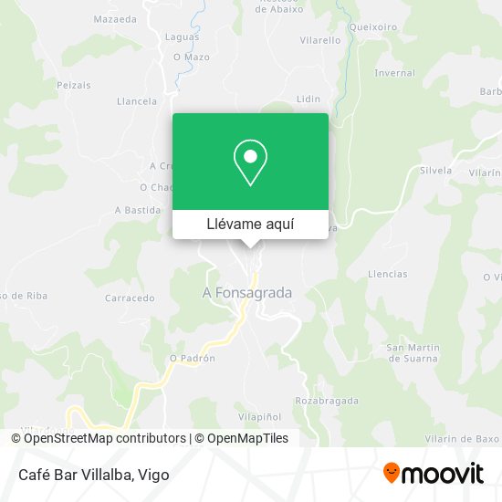 Mapa Café Bar Villalba