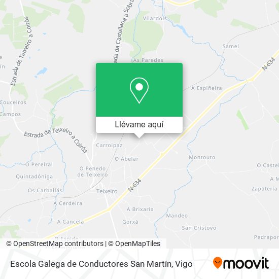 Mapa Escola Galega de Conductores San Martín